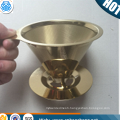 Eco-friendly stainless steel pour over coffee cone dripper for Chemex coffee maker